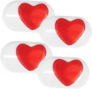 KALLORY 4pcs Love Shaped Camera Cover Easy Slide for Mobile Phones Laptops Durable Against Privacy Secure Your Devices