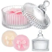Clear Body Powder Puff Extra Large Powder Container Fluffy Powder Puff Makeup