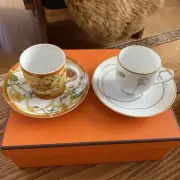 HERMES Demi-tasse cup and saucer set of 2 Garden of the Nile Siesta