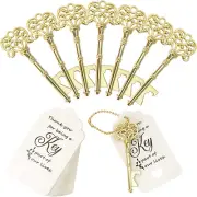 WODEGIFT 100 PCS Key Bottle Openers,Vintage Skeleton Key Bottle Opener,Wedding F