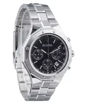 Bulova Precisionist Octagon Classic Chronograph Tachymeter 96B410 Mens Watch