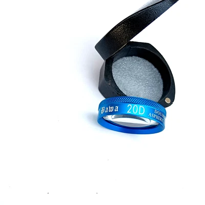 Eye Testing Lens 20D Double Aspheric Blue Colour Free Shipping Worldwide