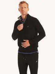 Jaquard Regular Fit ¼ Closure Sweater
