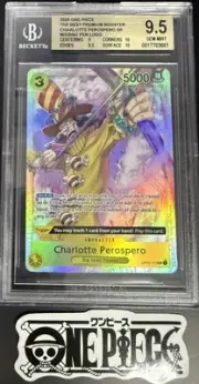 BGS 9.5 One Piece OP03-113 SR Charlotte Perospero - English - Foil- PRB01-Graded