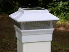 6-Pk White Solar LED Cap Light For (4 in. x 4 in.) PVC/Wood Square Fence Post