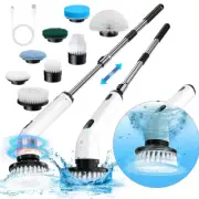 Cordless Power Scrubber, IPX7 Waterpoof Electric Spin Scrubber Cleaning Brush wi