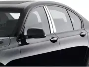 4pc Luxury FX Stainless Steel Pillar Post Trim for 2009-2015 BMW 7 Series 4dr