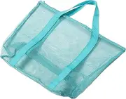 [Happyyami] Beach Organizer Bag Large Mesh Beach Bag Single Shoulder Strap for School Travel
