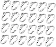 CIMAXIC 72pcs Wedding Table Decorations Favors Accents Bridal Ring Sets Adjustable Diamond Engagement Ring for Party Table Scatter Cake Topper