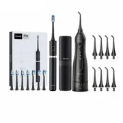 Usb Charge Waterproof 5 Modes 3 Brush Heads Toothbrushes & Water Flosser