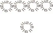 OFFSCH 5 Sets Wall Clock Digital Scale Wall Clocks Time Clock Digital Wall Clock Repairing Clock Accessory Clock Parts Mechanism Clock Numbers Hands Replacement Parts Clock