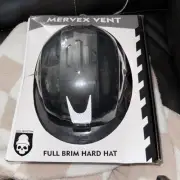Mervex Green Devil Full Brim Hard Hat 1 C Vented With Built-In Clear Visor New