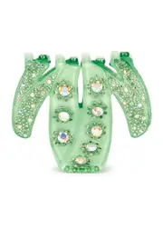 Valet Studio Lotus Crystal-embellished Hair Clip - Green ONE SIZE