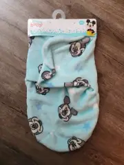 NEW Baby (0-3M) Swaddle Sleep Sack Blue Mickey Mouse Blanket Wrap Disney Baby