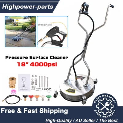 18" Industrial Grade Pressure Washer Flat Surface Cleaner 4000psi Floor 2024 NEW