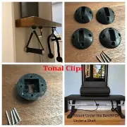 Tonal Gym Accessory Mount Clips With Screws Tonal Home Mount Under Bench 4X New