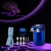 Oil Catch Can Reservoir Baffled Tank Breather Universal Blue Fits Jaguar (for: Jaguar)