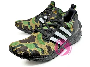 [26.5cm] 2019 限量發售 SUPER BOWL 第五十三屆超級盃 A BATHING APE x adidas ULTRA BOOST 4.0 BAPE CAMO 黑綠迷彩 猿人頭 馬牌 Continental 輪胎外底搭載 PRIMEKNIT 飛織鞋面 + 專利能量回饋避震系統 ULTRABOOST UB (F35097) !