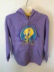 Cabela's Girls Hoodie Tweety Bird Warner Bros L / XL Purple $35 FREE SHIPPING
