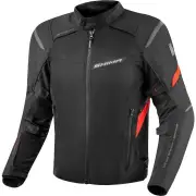 Rush 2.0 Waterproof Black Red Textile Motorcycle Jacket