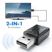 Bluetooth 5.0 Audio Transmitter Receiver 3.5mm AUX USB Dongle Wireless Adapter ∠