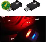 2 PCS USB Type C LED Ambient Light, 8 Colors RGB Dynamic Gradient Brightness Int
