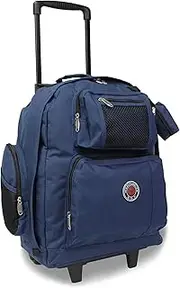[World Traveler] Transworld 22-Inch Carry-On Rolling Backpack