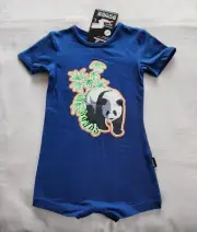 Bonds BX6RA OW5 Panda Prance Printed Stretchies Chestysuit Romper Size 00 New