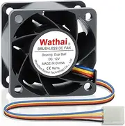 Wathai 40mm PWM Server Fan 12V 4 Pin CPU Static Pressure Fan Dual Ball High Speed for 1U Server, CPU Cooler GPU PSU NAS DVR 40x40x28 mm DC 12 Volt Small Rack Cooling