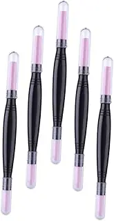 WRITWAA 5Pcs Double Headed Polishing Stick for Nail Art Multifunctional Buffer Pedicure Pen Ergonomic Design for Cuticle Care Dead Skin Removal Nail Care Tool for Home
