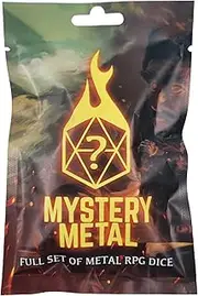 Forged Dice Co. Mystery Metal Blind Bag - 7 Metal Polyhedral Dice (20mm) - 10 Possible Styles