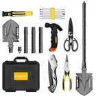 MD14-25 Emergency Tool Kit Camping Multi-Tool Folding Survival Shovel Set O GR