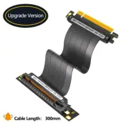 PCIE 4.0 Extension Cable 16x Shielded High Speed GPU Riser Cable 90 Degree 30cm