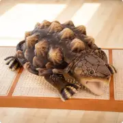 Real Life Tortoise Plush Toy Cute Simulation Turtle Plushie Pillow Dark Brown