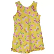 Plum Pudding LTD Girls Size 5 Dress Butterfly Butterflies Yellow Spring Shift