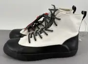 Hunter Unisex Target Dipped Canvas High-Top Sneakers White/Black Size M8/W10