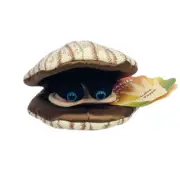 Folkmanis Scallop Puppet Finger Hand Toy Clam Mollusk Shell Fish Ocean Plush NEW