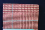 52" W x 84" L Fire Brick Red & Beige with Blue Accent Plaid Cotton Grommet Panel
