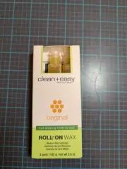 Clean + Easy Medium Wax Cartridge Original Wax 3 pk Ship From U.S.A . Roll On