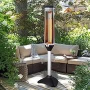 Garden Heating Lights, Outdoor Patio Electric Heater, 2700W Infrared Carbon Tube Heater, Weatherproof, Tip-Over Protection, Standing Heater Little Surprise