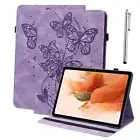for Samsung Galaxy Tab A9 Plus Case 11 Inch, PU Leather Stand Folio Butterfly