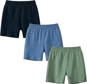 [NautySaurs] Toddler Boys Cotton Shorts Summer Elastic Waistband Pull on Jogger Short Pants