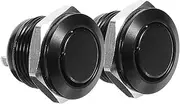 KICHOUSE DIY Essential 2 Pack 12mm Push Button Auto Reset for Home Appliances Car Truck Industrial LED Light