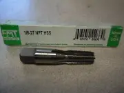 1/8"-27 HSS 4 Flute Bright Finish NPT, Taper Pipe Tap