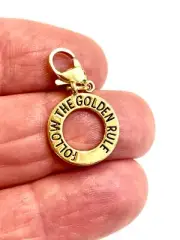 Gold Follow the Golden Rule Charm #saying #origami owl