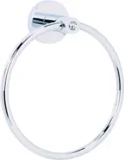 Alno C8340-SN Contemporary I Crystal Towel Ring Satin Nickel