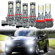 For Dodge Avenger 2013-2014 6500K LED Headlight HI/LO + Fog Light Bulbs Combo 6x