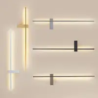 在飛比找ETMall東森購物網優惠-極簡個性創意LED長壁燈現代北歐客廳沙發帶開關壁燈臥室床頭壁