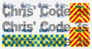 Code 3 Adhesive Vinyl Decal Suit Greenlight 1/43 - British Transport Police Van