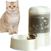 Automatic Feeder Cat Dry Food - Auto Food Feeder Feeding Cat Dispenser | Washable Dog Bowl Detachable Small Pet Waterer for Meal & Home